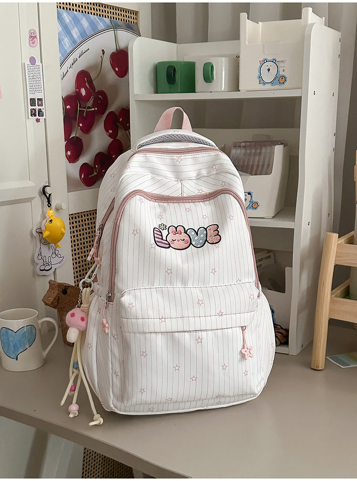 Whimsical Embroidered School Backpack Kalsten