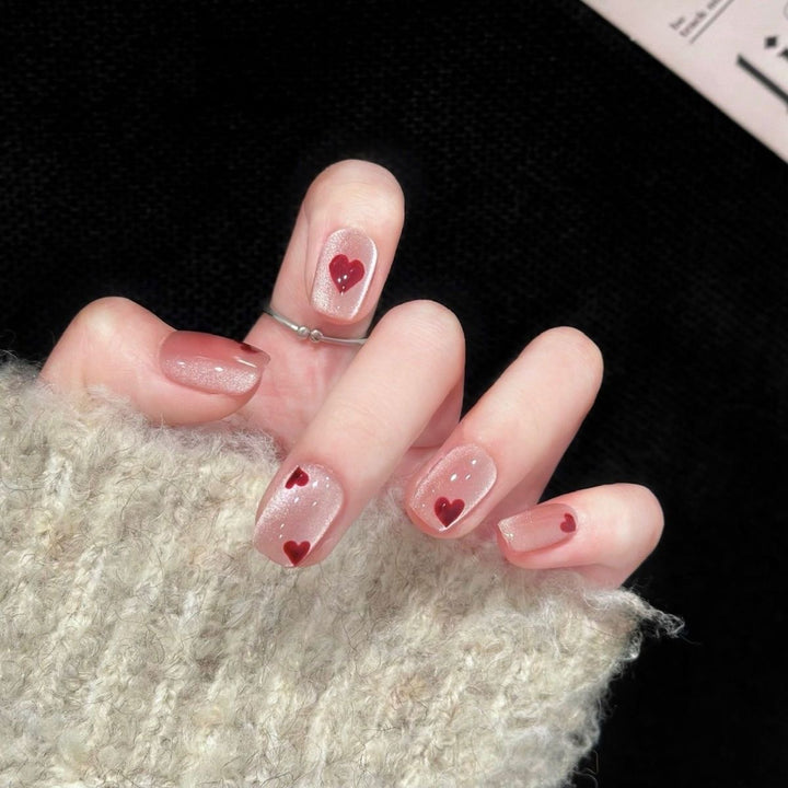 Artificial nails with elegant leopard design and glitter effects Kalsten