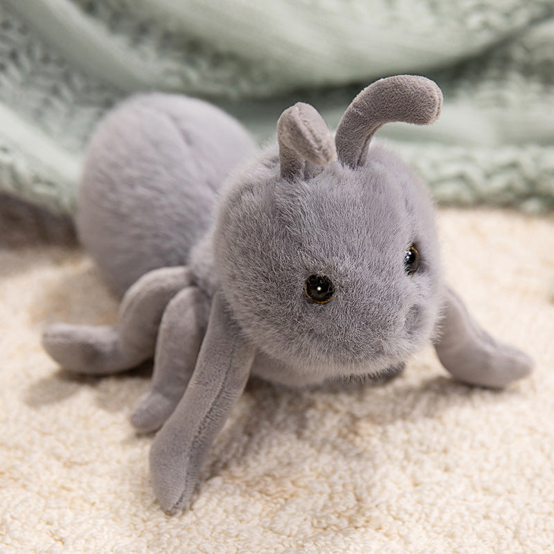 Plush Ant-Inspired Cuddle Toy with Multiple Velvety Legs and Soft Faux-Fur Kalsten