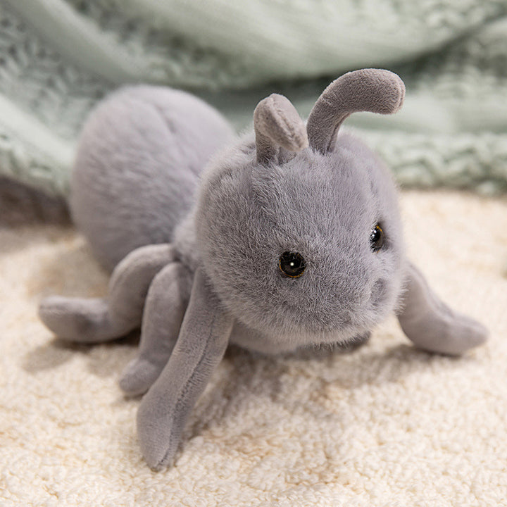 Plush Ant-Inspired Cuddle Toy with Multiple Velvety Legs and Soft Faux-Fur Kalsten