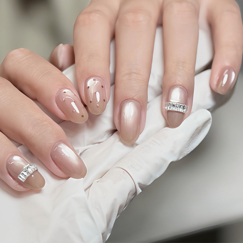 Decorative Press-On Nail Set with Star and Bow Designs Kalsten
