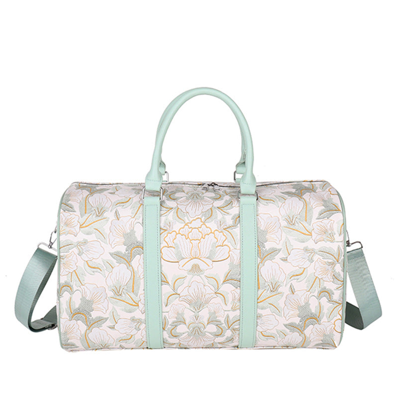 Elegant Floral Print Travel Duffle Bag Kalsten