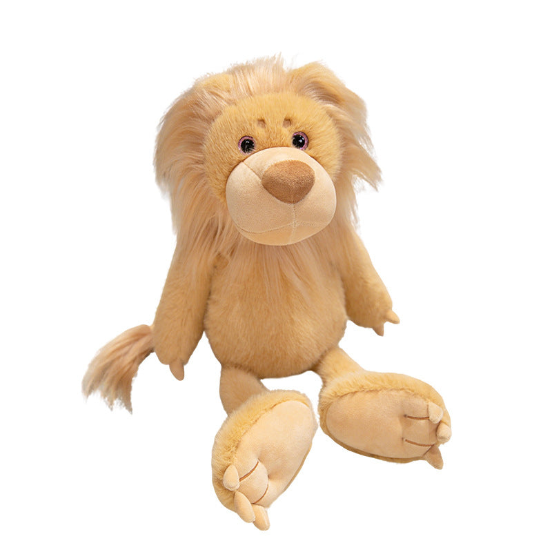 Plush Hugging Mane Lion Cuddle Doll with Oversized Paws and Bean-Fill Body Kalsten