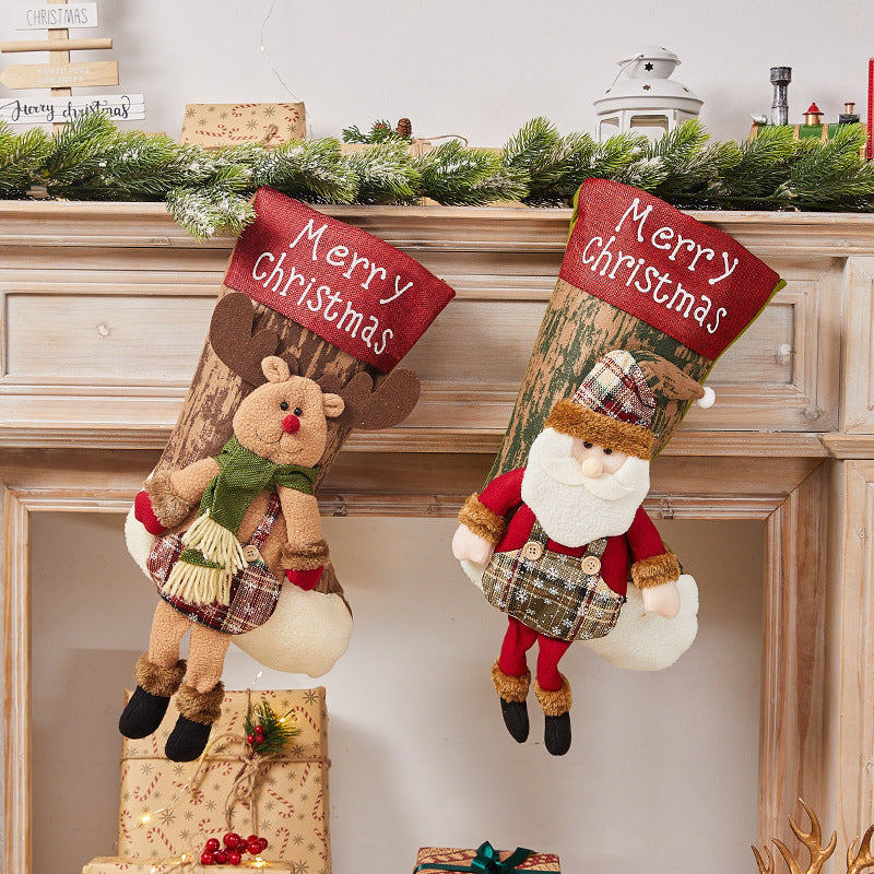 Festive Christmas stocking with nostalgic design Kalsten