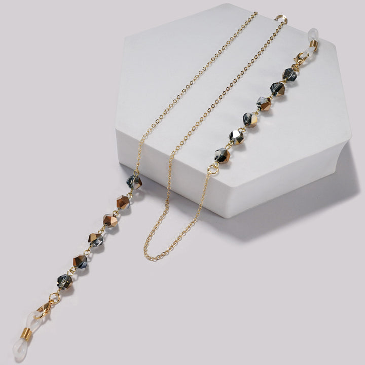Elegant Crystal-Studded Eyewear Chain Kalsten
