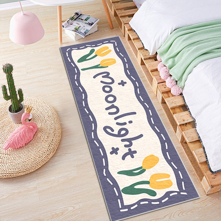 Floral Design Area Runner Mat