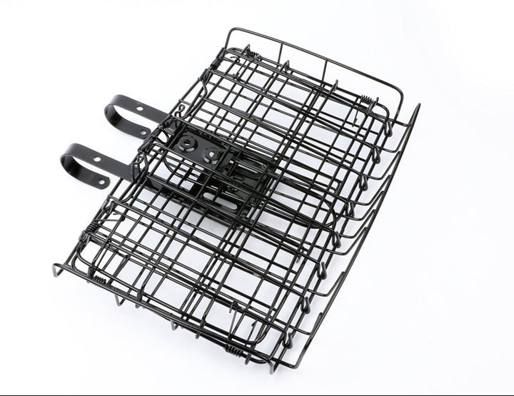 foldable steel wire rear bike cargo basket with adjustable quick-release hooks Kalsten