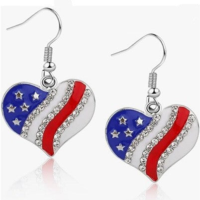 Ladies playful star earrings with crystal embellishment and hook closure Kalsten