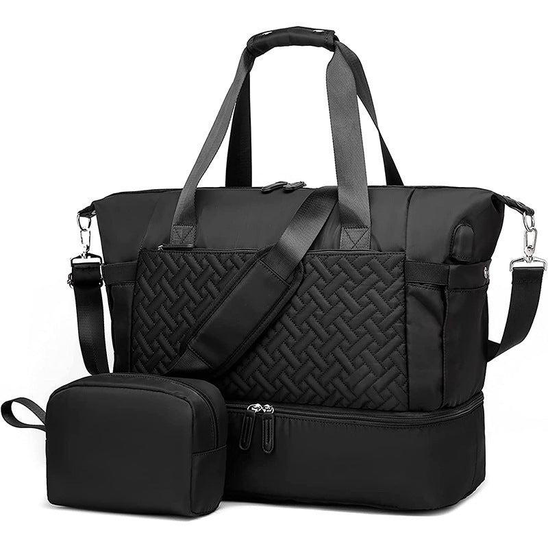 Multi-Compartment Travel Duffel Bag with USB Charging Port Kalsten