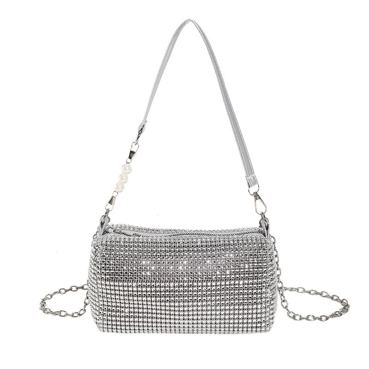 Elegant Crystal-Embellished Evening Clutch