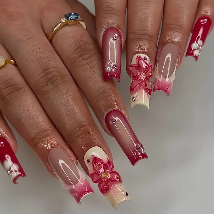 Floral Nail Art Extensions Kalsten