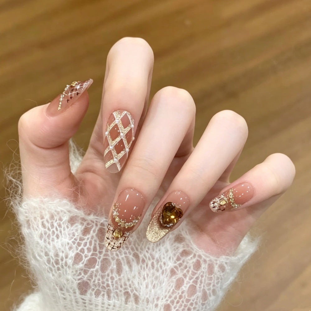Glamorous Textured Press-On Nail Set Kalsten