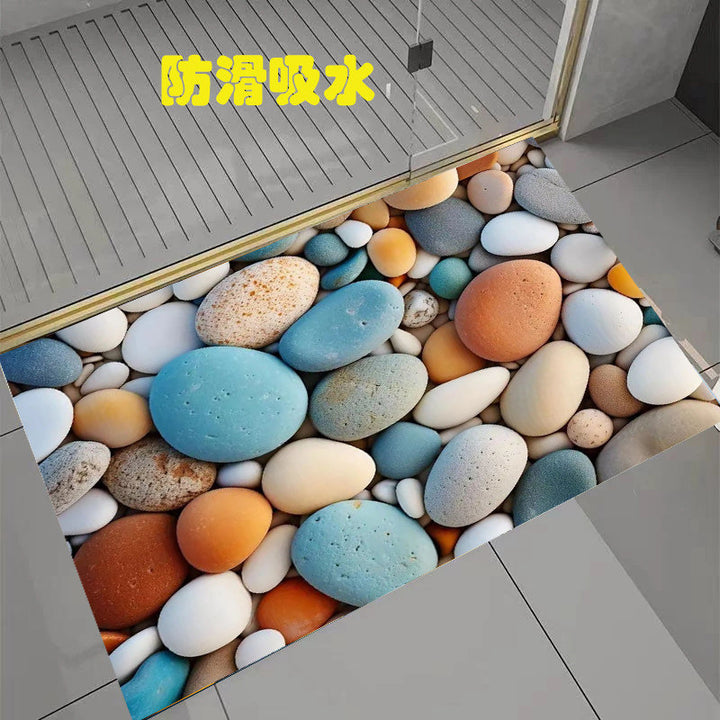 Stone-Inspired Decorative Area Mat