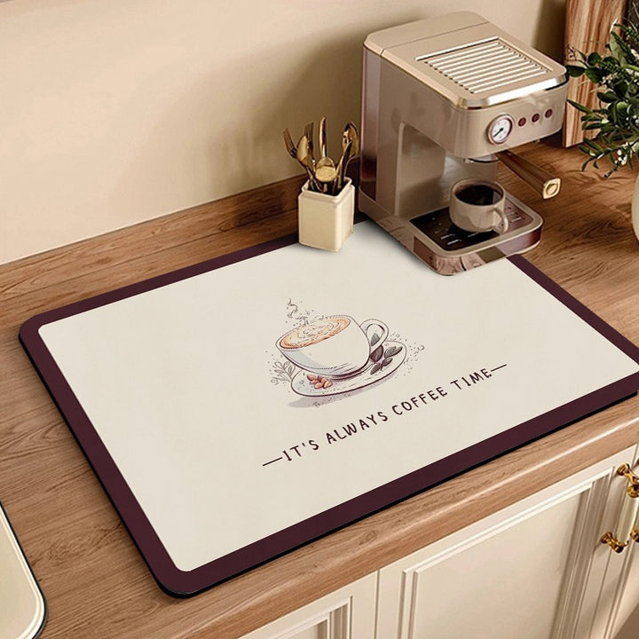Coffee-Themed Kitchen Mat Kalsten