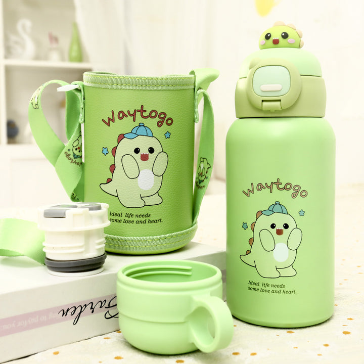Ladies Insulated Water Bottle with Cute Dinosaur Design Kalsten