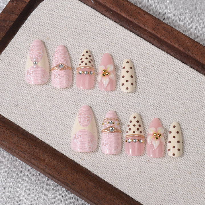 Glamorous Floral Press-On Nail Set Kalsten