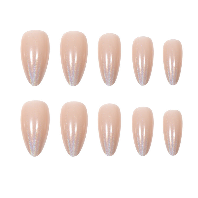 Glamorous Long Stiletto Press-On Nails with Holographic Finish Kalsten