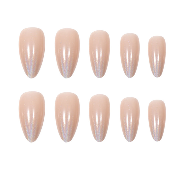 Glamorous Long Stiletto Press-On Nails with Holographic Finish Kalsten