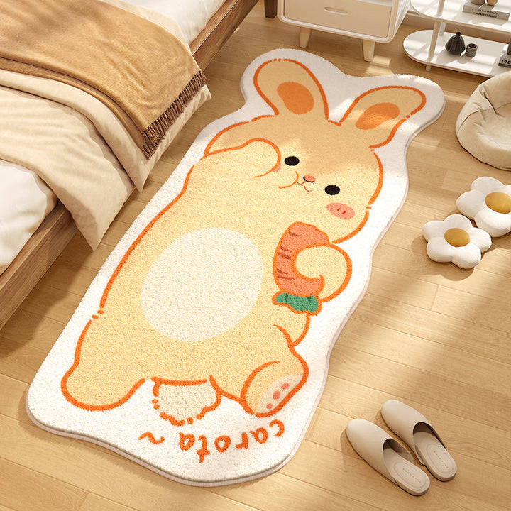 Cute Animal-Themed Plush Floor Mat