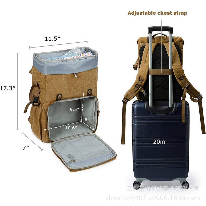Vintage Canvas Travel Backpack Kalsten