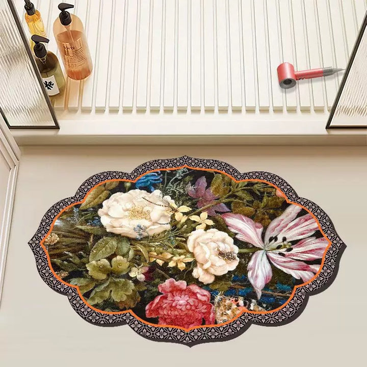 Floral-Themed Area Mat Kalsten