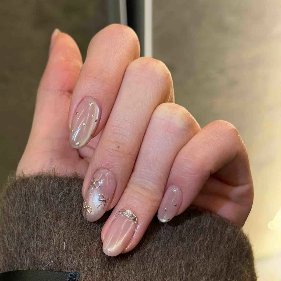 Premium Crystal-Embellished Press-On Nail Art