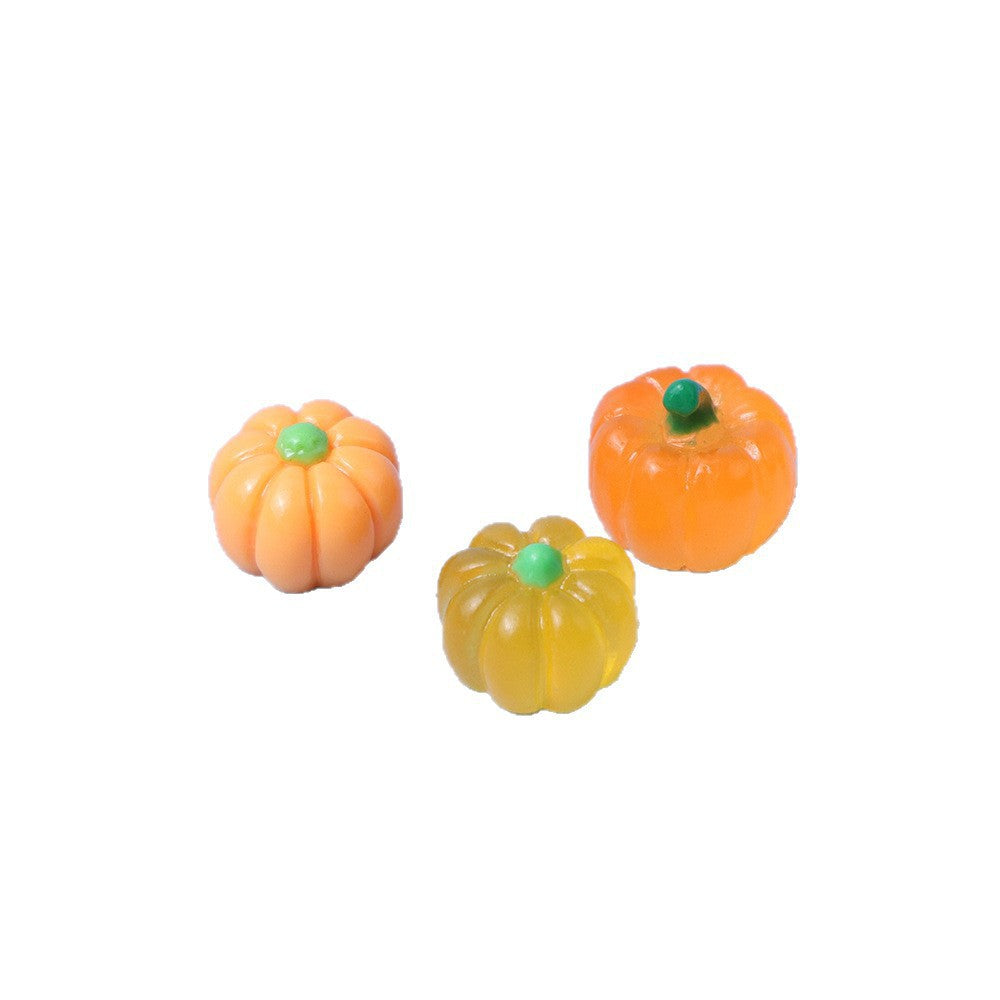 Miniature pumpkin decorative applications for DIY projects and nail art with flat back