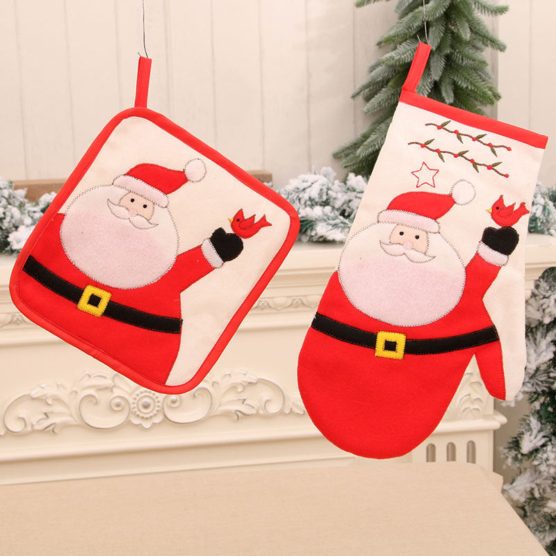 Santa-Themed Oven Mitts Kalsten