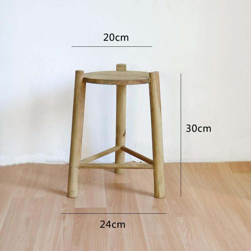 Massive wooden stool Kalsten