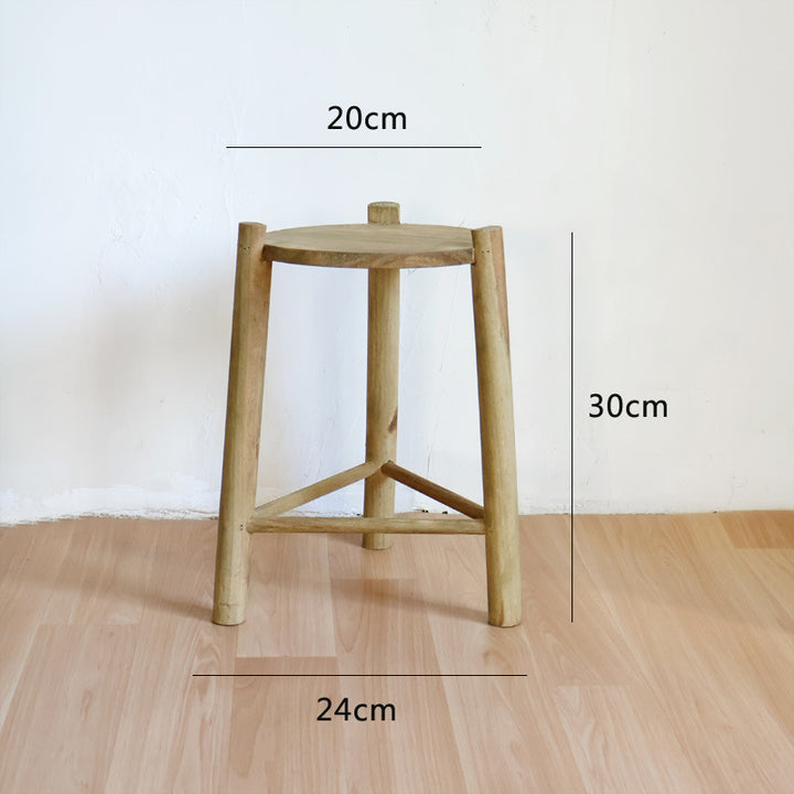 Massive wooden stool Kalsten