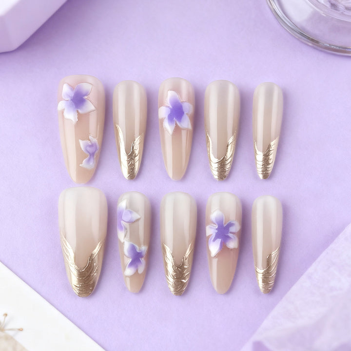 Floral Design Press-On Nails Kalsten