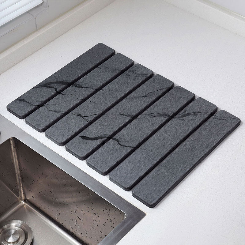 Marble Pattern Kitchen Draining Mat