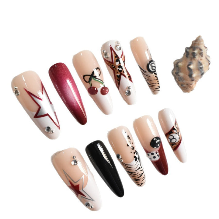 Artistic Stiletto Press-On Nail Set with Unique Designs Kalsten