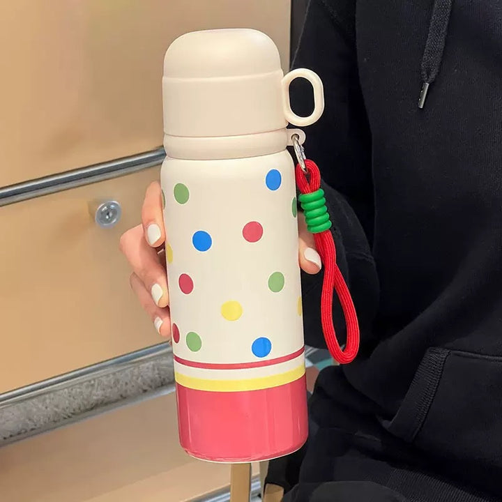 Women's insulated bottle with cheerful polka dot pattern Kalsten