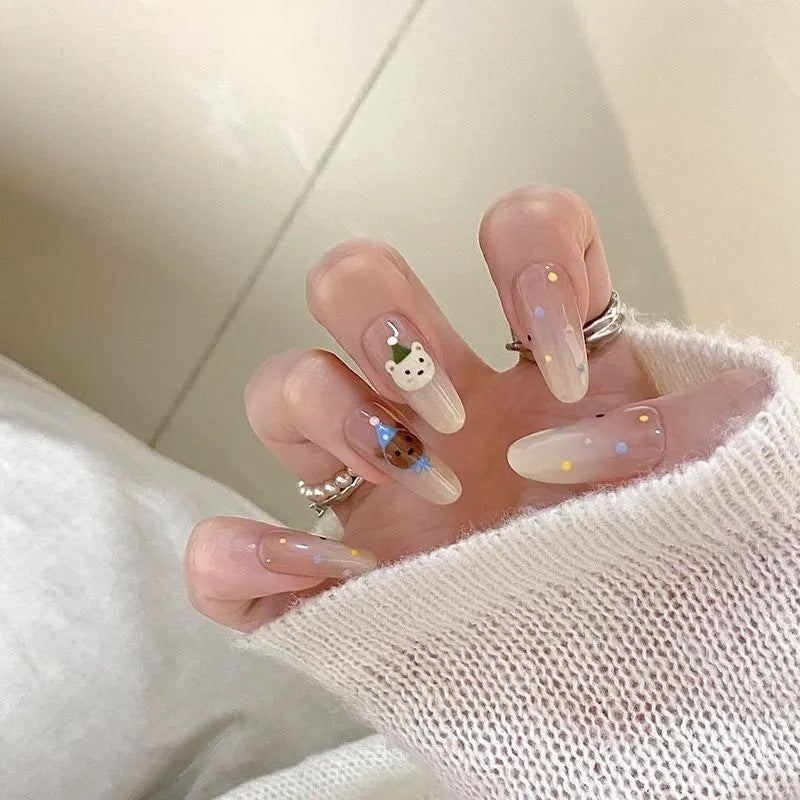 Artificial nails with cute animal designs Kalsten