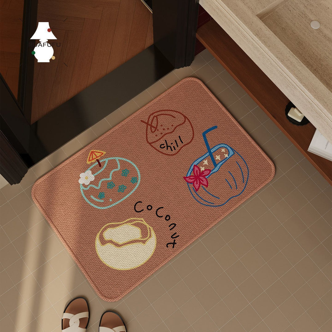 Floral Themed Bathroom Rug Kalsten