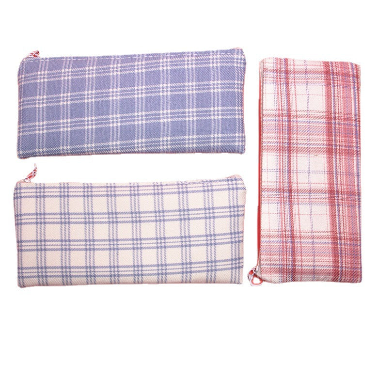 Stylish Plaid Pencil Case Kalsten