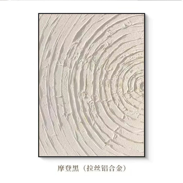 Textured Circular Relief Canvas Artwork