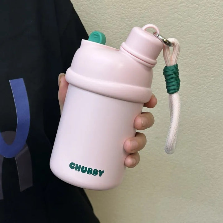 Women's Sporty Water Bottle with Practical Carrying Strap Kalsten