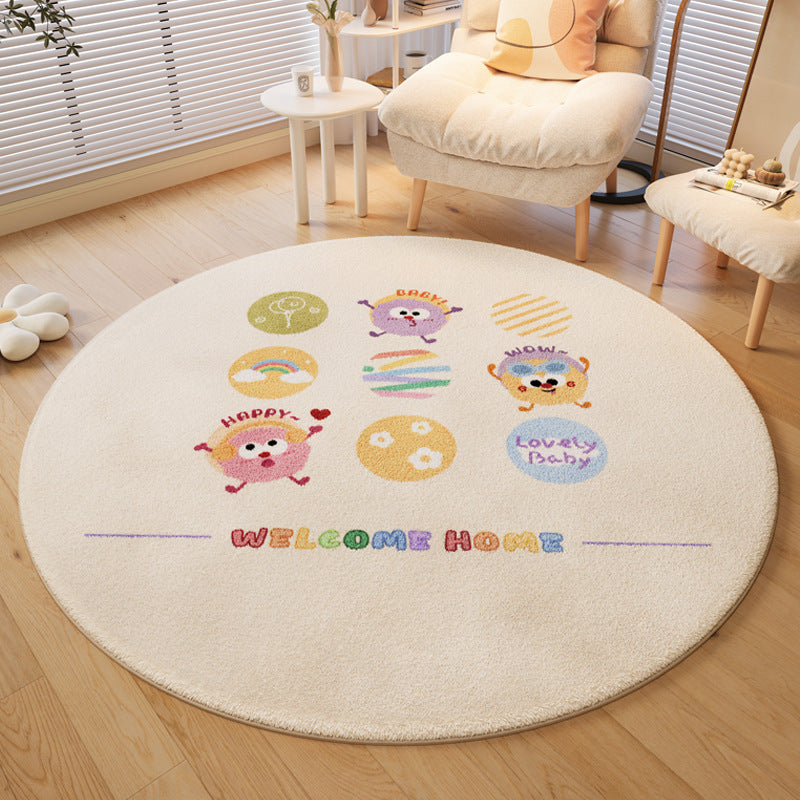 Playful Dog-Themed Round Area Rug