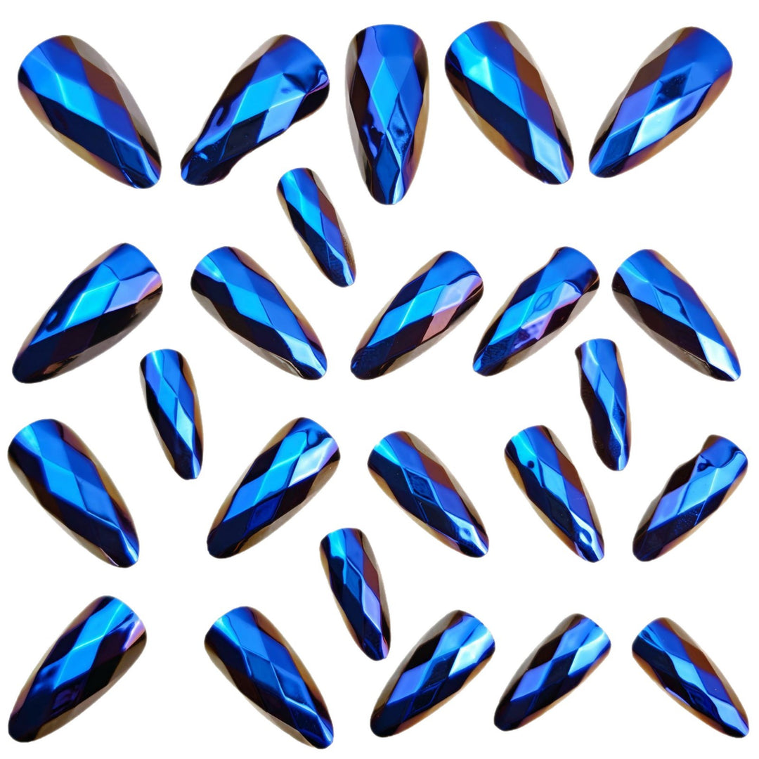 Artificial nails with faceted crystal design Kalsten