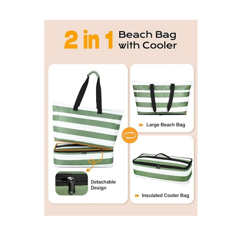 Beach bag with multiple compartments Kalsten