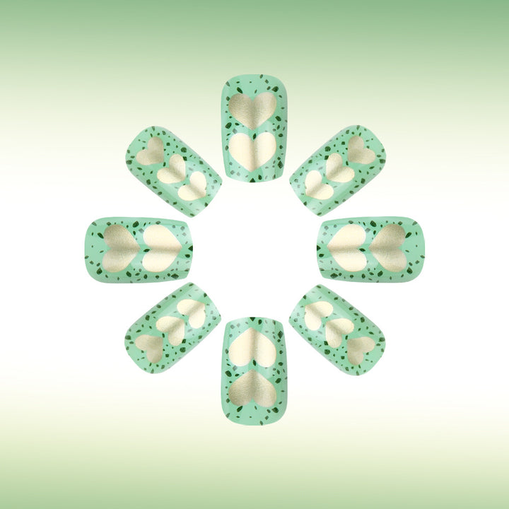 Artistic Heart-Embellished Nail Art Set Kalsten