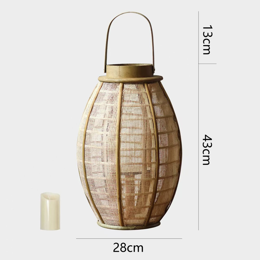 Handcrafted lantern made of natural materials Kalsten