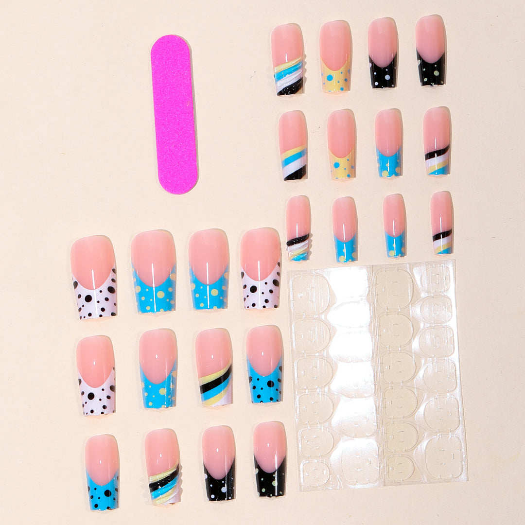 Artistic French Tip Nail Extensions Kalsten