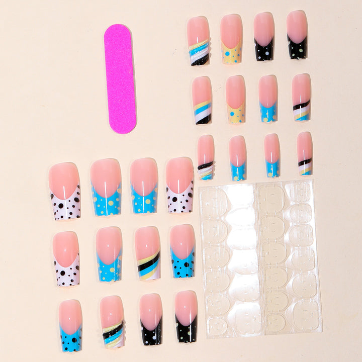 Artistic French Tip Nail Extensions Kalsten