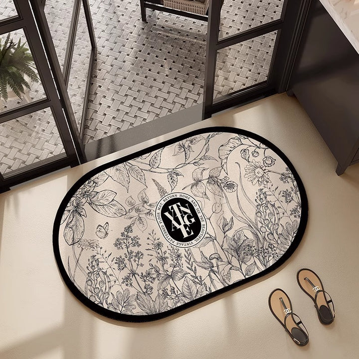 Floral Design Decorative Area Mat Kalsten