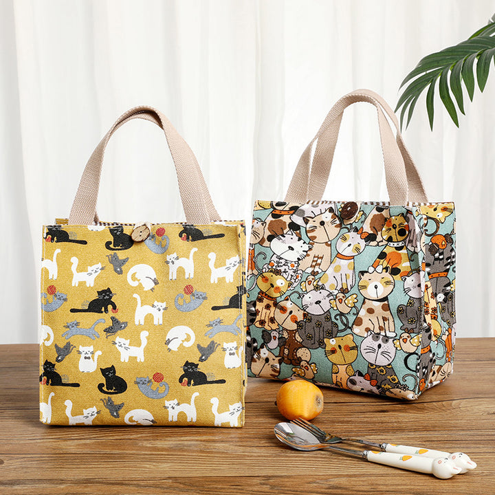 Cute Cat-Themed Storage Tote Kalsten