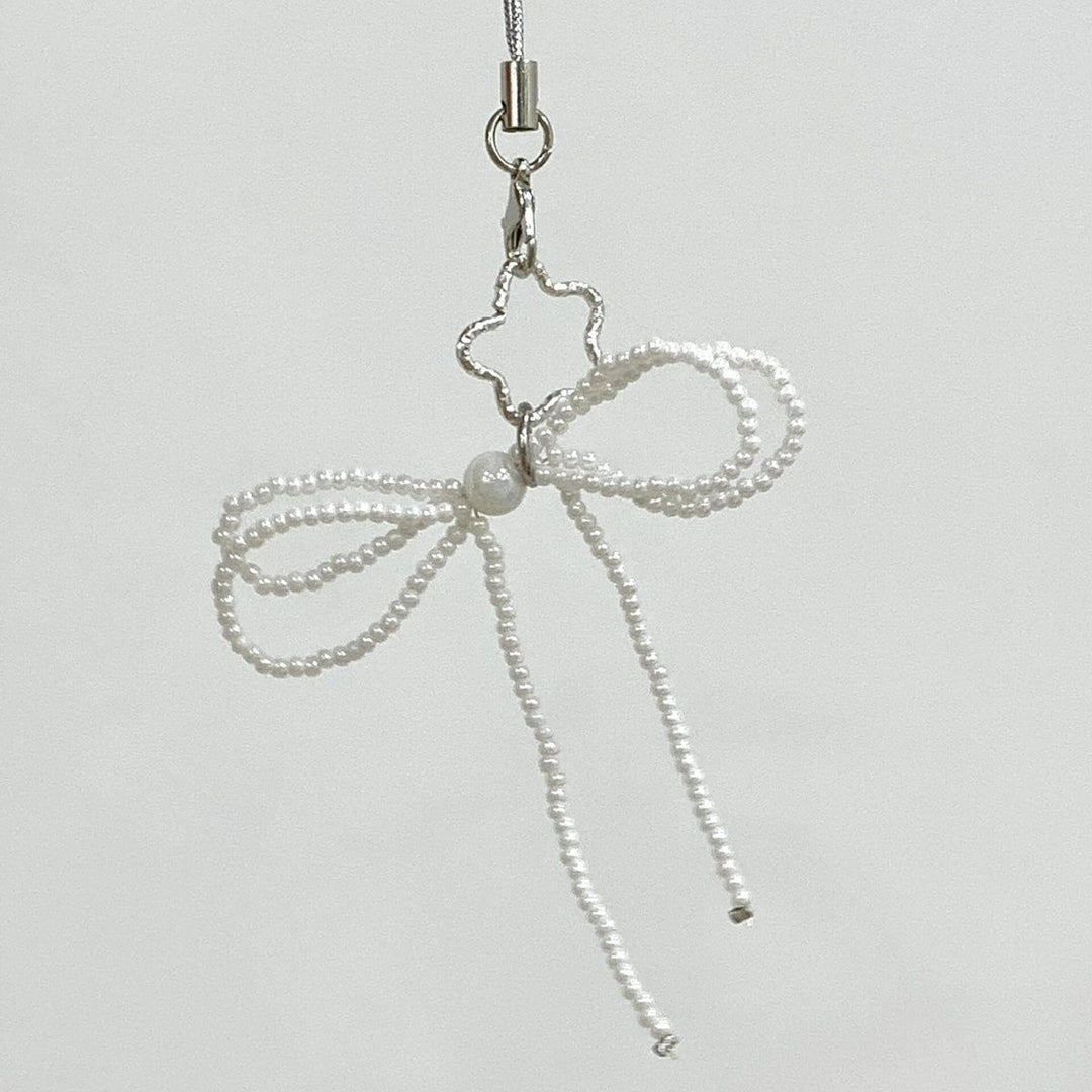 Decorative Pearl Bow Charm Keychain Kalsten