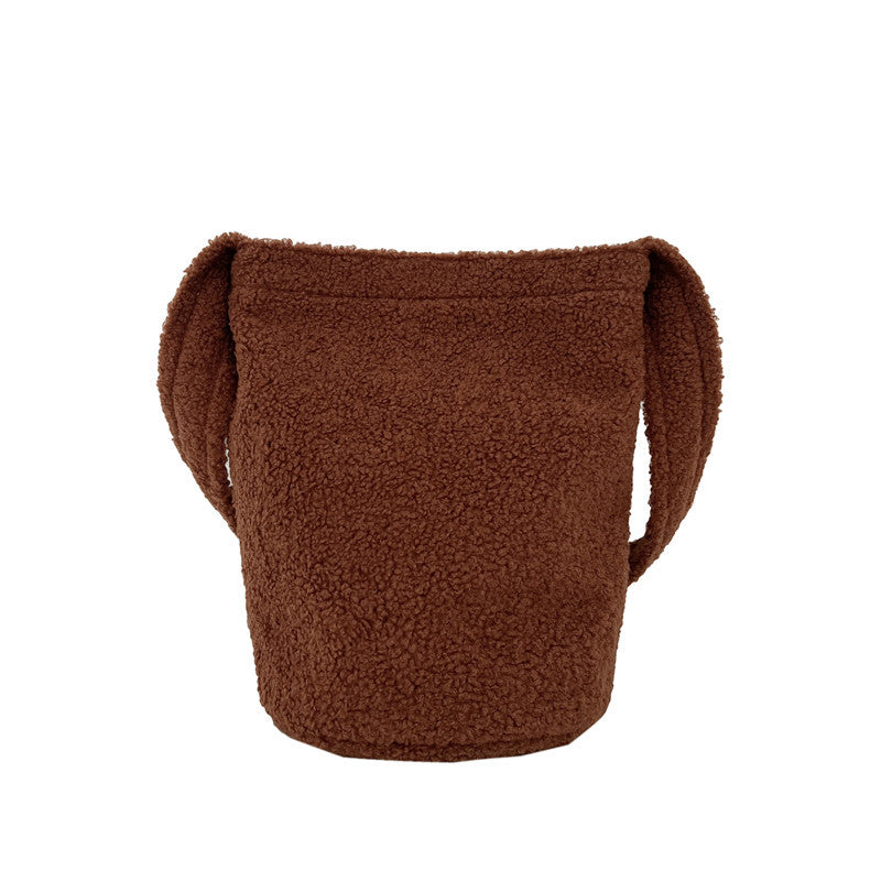 Cozy Faux Fur Bucket Bag